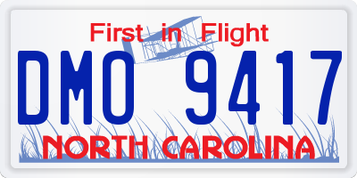 NC license plate DMO9417