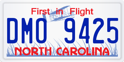 NC license plate DMO9425