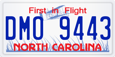 NC license plate DMO9443