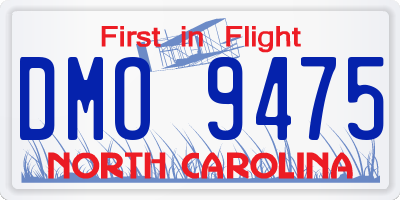 NC license plate DMO9475