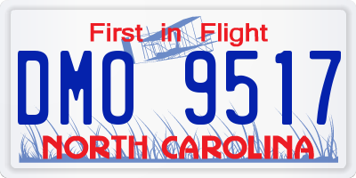 NC license plate DMO9517