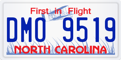 NC license plate DMO9519
