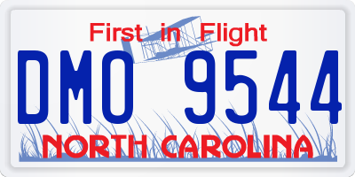 NC license plate DMO9544
