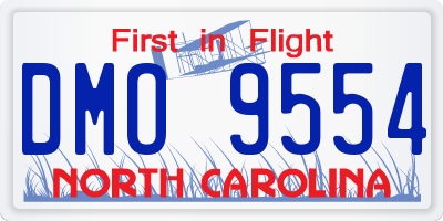 NC license plate DMO9554
