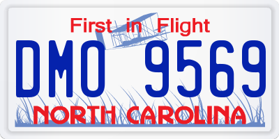NC license plate DMO9569