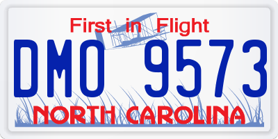 NC license plate DMO9573