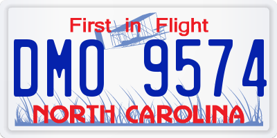 NC license plate DMO9574