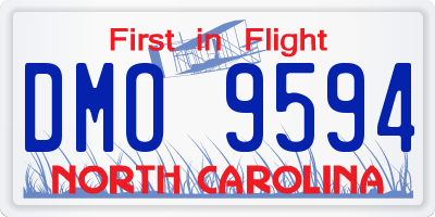 NC license plate DMO9594