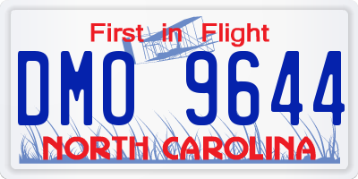 NC license plate DMO9644