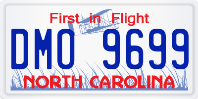 NC license plate DMO9699