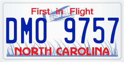 NC license plate DMO9757