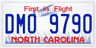 NC license plate DMO9790