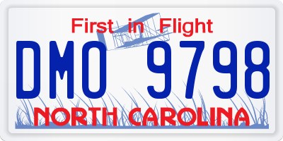 NC license plate DMO9798