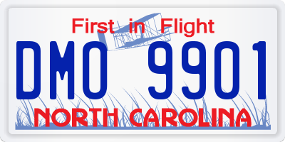 NC license plate DMO9901
