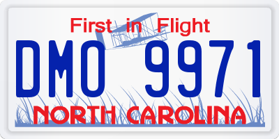 NC license plate DMO9971