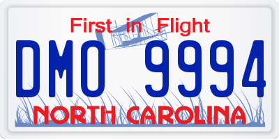 NC license plate DMO9994