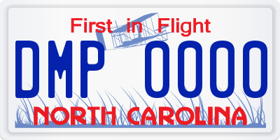 NC license plate DMP0000