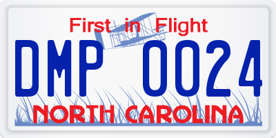 NC license plate DMP0024