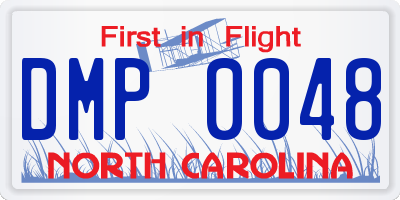 NC license plate DMP0048