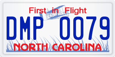 NC license plate DMP0079