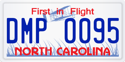 NC license plate DMP0095
