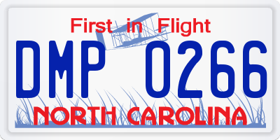 NC license plate DMP0266