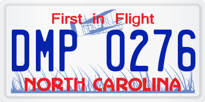 NC license plate DMP0276