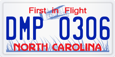 NC license plate DMP0306
