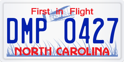 NC license plate DMP0427