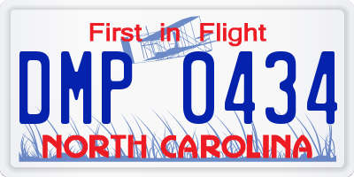NC license plate DMP0434