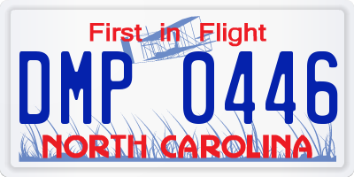 NC license plate DMP0446