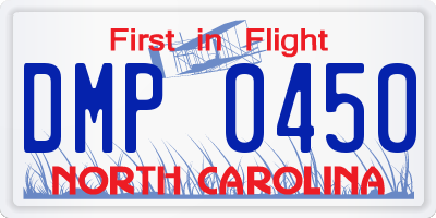 NC license plate DMP0450