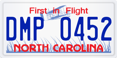 NC license plate DMP0452