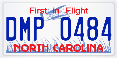 NC license plate DMP0484