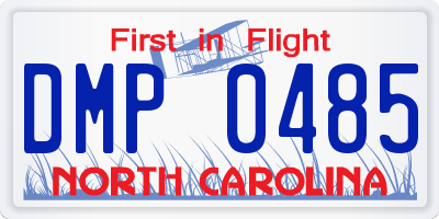 NC license plate DMP0485