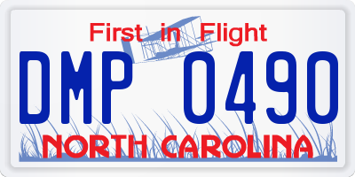 NC license plate DMP0490