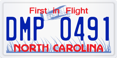 NC license plate DMP0491