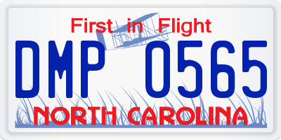 NC license plate DMP0565