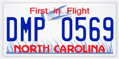NC license plate DMP0569