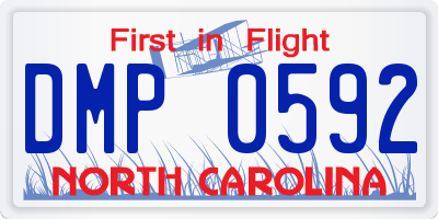 NC license plate DMP0592