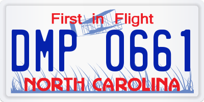 NC license plate DMP0661