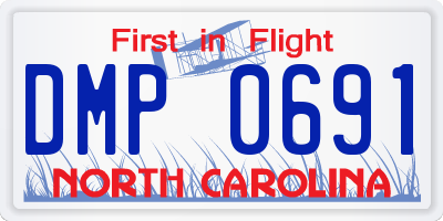 NC license plate DMP0691