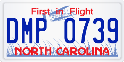 NC license plate DMP0739