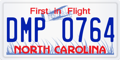 NC license plate DMP0764