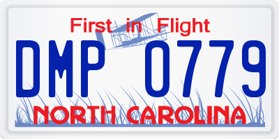 NC license plate DMP0779