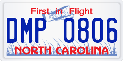 NC license plate DMP0806