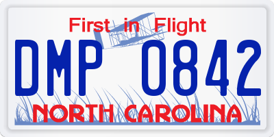 NC license plate DMP0842