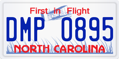 NC license plate DMP0895