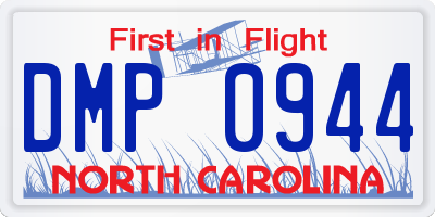 NC license plate DMP0944