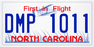 NC license plate DMP1011